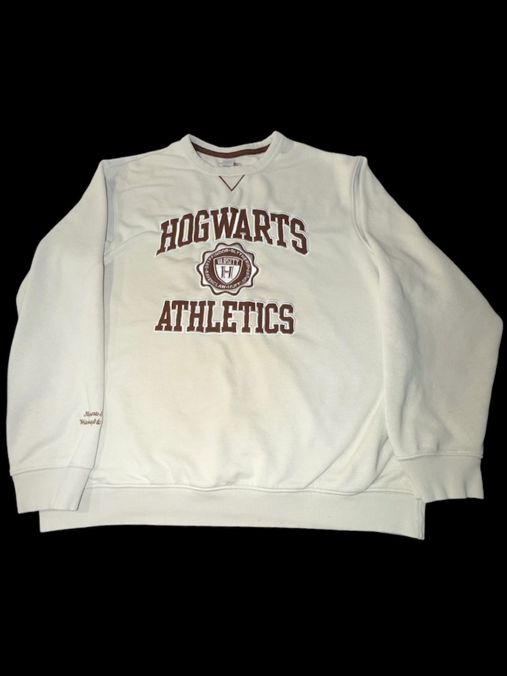 Harry Potter Hogwarts Athletics Crewneck Sweatshirt Cream Officially Licensed